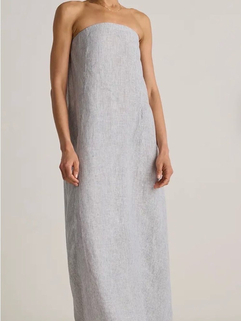 Quince Linen Strapless Dress